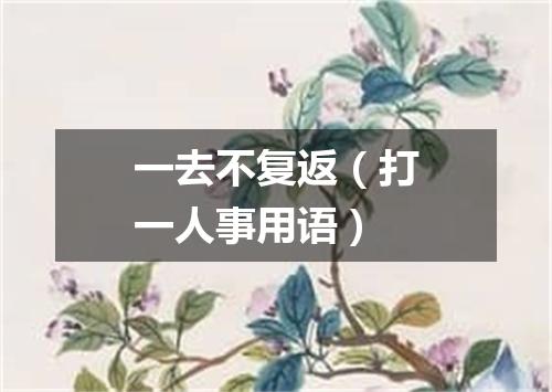 一去不复返（打一人事用语）