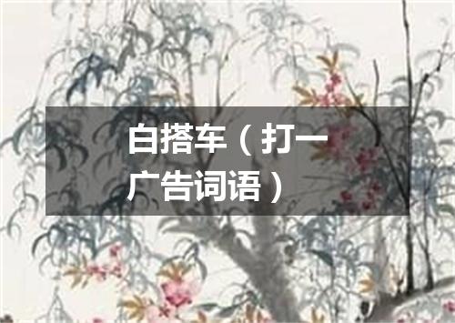 白搭车（打一广告词语）