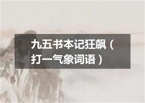 九五书本记狂飙（打一气象词语）