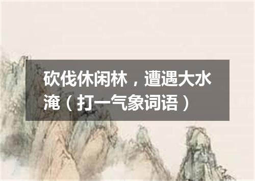 砍伐休闲林，遭遇大水淹（打一气象词语）