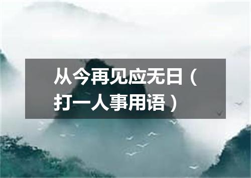 从今再见应无日（打一人事用语）