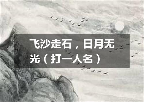 飞沙走石，日月无光（打一人名）