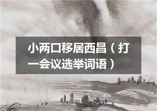 小两口移居西昌（打一会议选举词语）