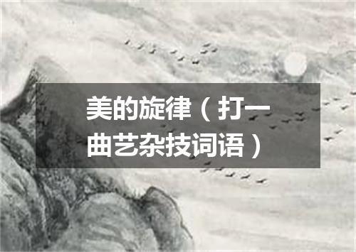 美的旋律（打一曲艺杂技词语）