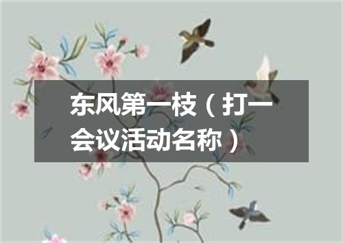 东风第一枝（打一会议活动名称）