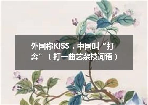 外国称KISS，中国叫“打奔”（打一曲艺杂技词语）
