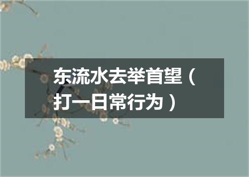 东流水去举首望（打一日常行为）