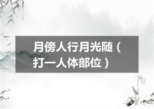 月傍人行月光随（打一人体部位）