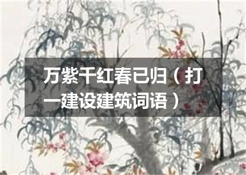 万紫千红春已归（打一建设建筑词语）