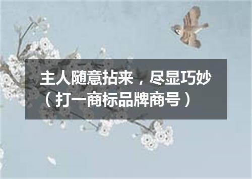 主人随意拈来，尽显巧妙（打一商标品牌商号）