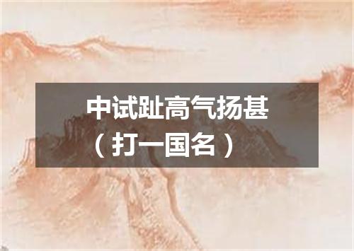 中试趾高气扬甚（打一国名）