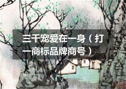 三千宠爱在一身（打一商标品牌商号）
