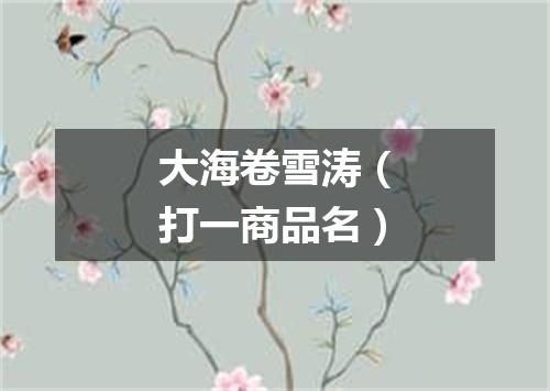 大海卷雪涛（打一商品名）
