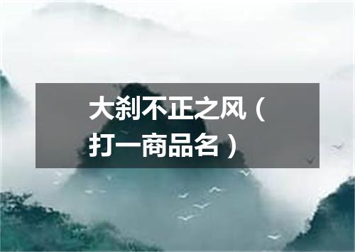 大刹不正之风（打一商品名）