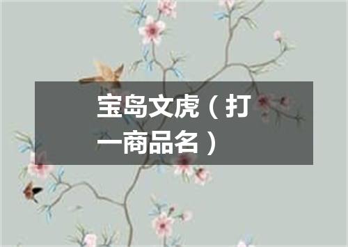 宝岛文虎（打一商品名）