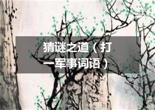 猜谜之道（打一军事词语）
