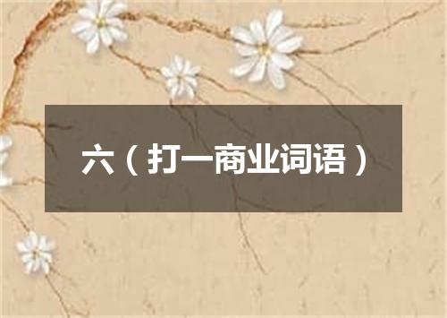 六（打一商业词语）
