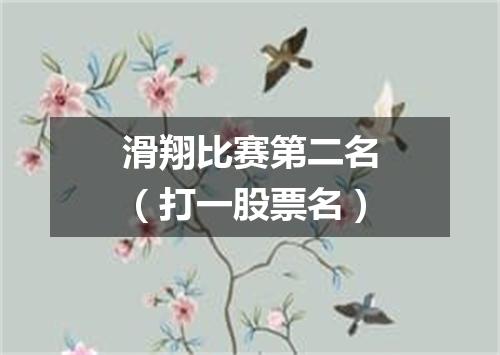 滑翔比赛第二名（打一股票名）