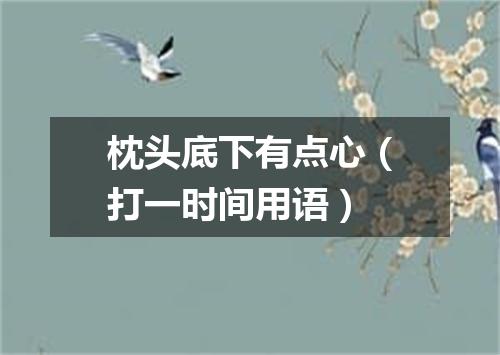 枕头底下有点心（打一时间用语）