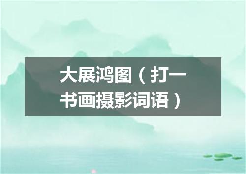 大展鸿图（打一书画摄影词语）