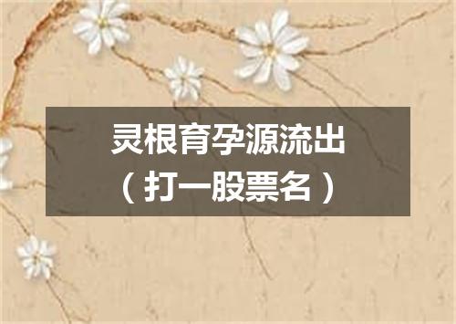 灵根育孕源流出（打一股票名）
