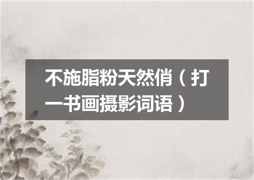 不施脂粉天然俏（打一书画摄影词语）