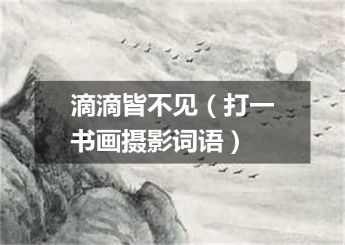 滴滴皆不见（打一书画摄影词语）
