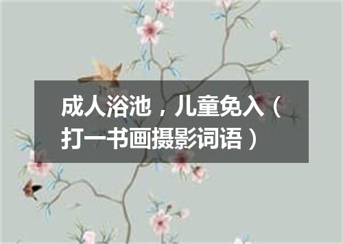 成人浴池，儿童免入（打一书画摄影词语）
