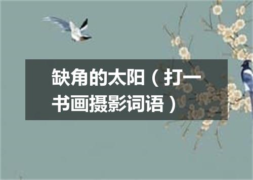 缺角的太阳（打一书画摄影词语）