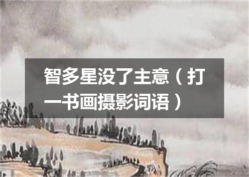 智多星没了主意（打一书画摄影词语）