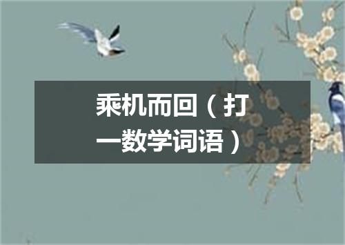 乘机而回（打一数学词语）