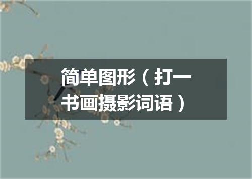 简单图形（打一书画摄影词语）