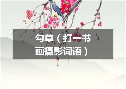 勾草（打一书画摄影词语）
