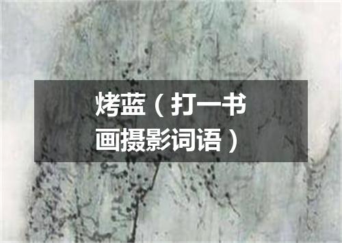 烤蓝（打一书画摄影词语）