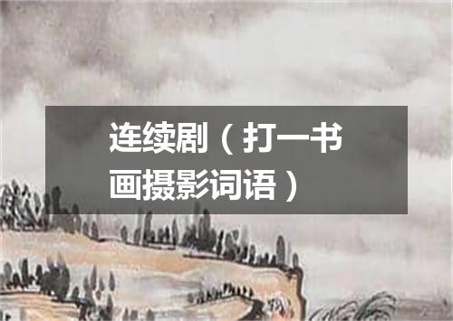 连续剧（打一书画摄影词语）