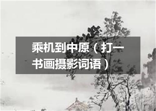乘机到中原（打一书画摄影词语）