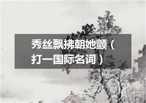 秀丝飘拂朝她颤（打一国际名词）