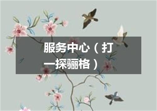服务中心（打一探骊格）