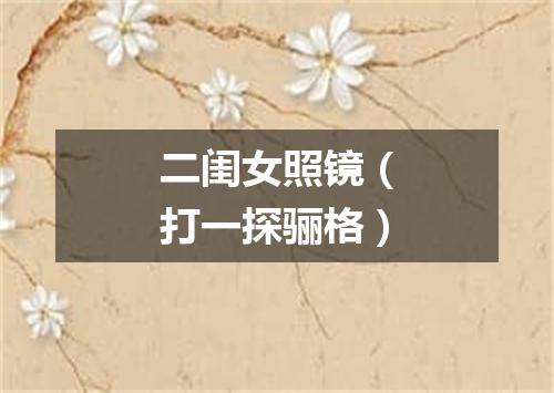 二闺女照镜（打一探骊格）